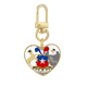 thumbnail image 1 of Chile National Emblem país Llavero de metal en forma de corazón dorado, 1 of 3