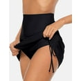 thumbnail image 3 of Alove Women High Waisted Swim Skirt with Brief Tankini Bottom Swimdress, 3 of 5