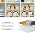 thumbnail image 4 of Yayeee Foldable Storage Basket for Shelves with Handles Set of 2 Waterproof Cloth Bins, Cute Rainbow, 4 of 7