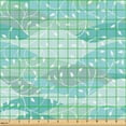 thumbnail image 2 of Ambesonne Tropical Fabric by the Yard Upholstery, Leaves Abstract Repeating, 5 Yards, Mint Green Pale Teal, 2 of 5