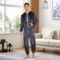thumbnail image 5 of IAUYY Unisex Adult Onesie Pajamas Ultra-Soft Crystal-Soft Fabric, Halloween Adult Onesie Pajamas Adults,With a Zipper Plus Size Onesie Pajamas, Symmetrical and Repetitive, 5 of 7