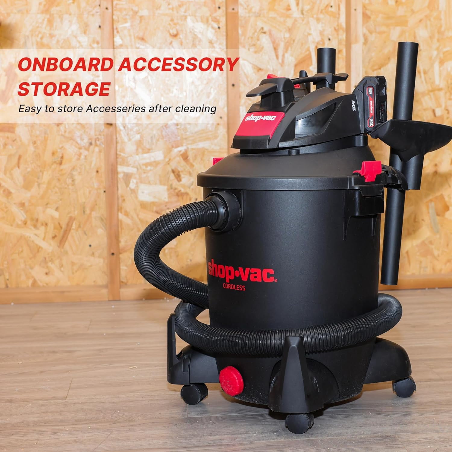Shop-Vac 20V Cordless 10 Gallon Wet Dry Vacuum with (2) 2.0Ah Batteries and Charger