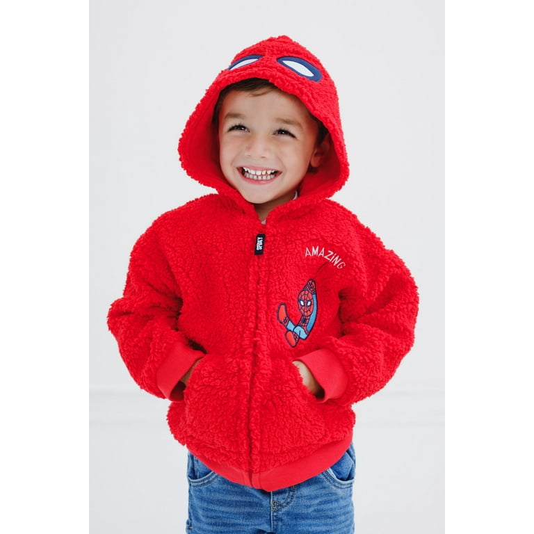 Marvel Avengers Spider-Man Cozy Sherpa Cosplay Hoodie Newborn to