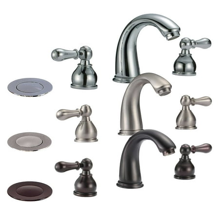 Altmans Finish Faucet - FREUER Colletto Collection: Classic Widespread Bathroom Sink Faucet - Multiple Finishes Available