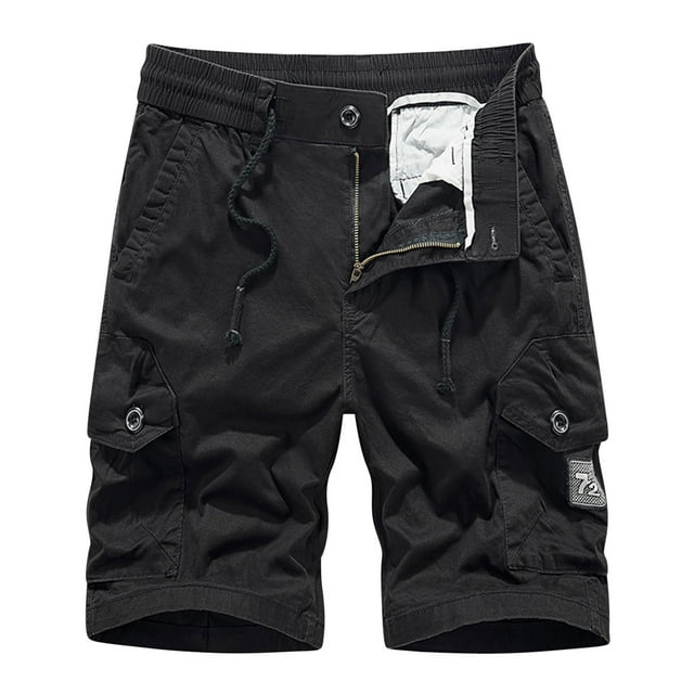 KIHOUT Summer Shorts Discount Men's Plus Size Cargo Shorts Multi-Pockets Relaxed Summer Beach Shorts Pants