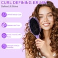 thumbnail image 5 of DUAIU Curly Hair Brush for Women Men - Detangling Brush for  Curls Nylon Pin Styling Brush Glides Through Tangles Professional Curl Defining Separating Brush (Purple), 5 of 8
