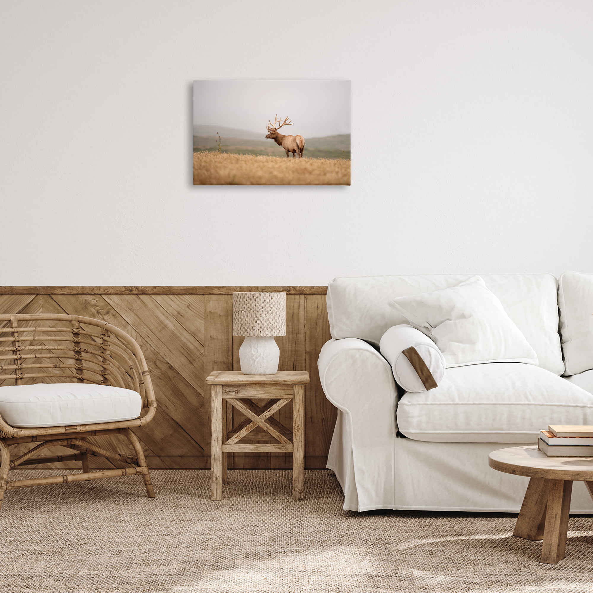 Stupell Industries Tule Elk Photography Landscape & Nature Photography Wrapped Canvas Art Print Wall Art, 24 x 16
