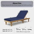 thumbnail image 6 of SUSUZI 72 x 21 x 3 Inch Outdoor Chaise Lounge Cushion – Patio Recliner Seating Cushion with 4 Ties, Fade-Resistant UV Polyester for Beach/Garden (Machine-Washable, 250LBS Capacity), 6 of 7