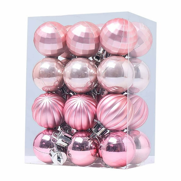 Christmas Huge Savings! Abcnature 24 PCS Christmas Balls 3cm/1.18in Christmas Tree Balls Ornaments Set Shatterproof Christmas Bulbs Xmas Tree Hanging Decorations for Holiday, Wedding Decor