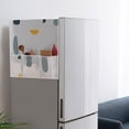 thumbnail image 4 of Fashionable Multicolor PEVA Dustproof Cover with 3 Side Organizer Pockets - 130x54cm Protective Decor for Refrigerator, Washing Machine, Microwave Oven & Oven - Durable, Waterproof Home/Office/Hotel, 4 of 7