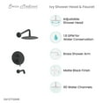 thumbnail image 3 of Ivy Single-Handle 1-Spray Tub and Shower Faucet in Matte Black (Valve Included), 3 of 12