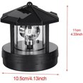 thumbnail image 4 of Solar Lighthouse with Rotating LED Reflector Garden Decor Solar Light Garden Lights Decorative Lighthouse (Black), 4 of 5