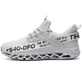 thumbnail image 2 of Sneakers for Men Slip on Fashion Sport Running Tennis Athletic Walking Shoes Gym Runner Trail Shoes White Size 8, 2 of 10