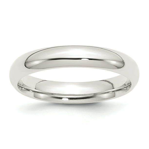 Genuine 925 Sterling Silver Solid Classic 4mm Plain Band Wedding