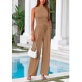 thumbnail image 4 of Conjunto de Ropa Casual para Mujer PRETTYGARDEN Top Corto Camel XL, 4 of 8