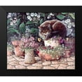 thumbnail image 2 of Kruskamp, Janet 14x12 Black Modern Framed Museum Art Print Titled - Pansy Sleeping in the Sun, 2 of 5
