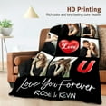thumbnail image 3 of Custom Blanket with Photo Text, Mothers Day Birthday Gifts for Mom, Personalized Flannel Throw Blanket, Customized Blanket for Mom Gifts from Daughter Son - 7 Size (6 Photo-5) Blankets, 3 of 5