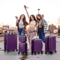 thumbnail image 6 of Zimtown 5-Piece Luggage Set with 8 Packing Cubes, Hard Shell Suitcase Set with Spinner Wheels Built-in TSA Lock, Purple, 6 of 22