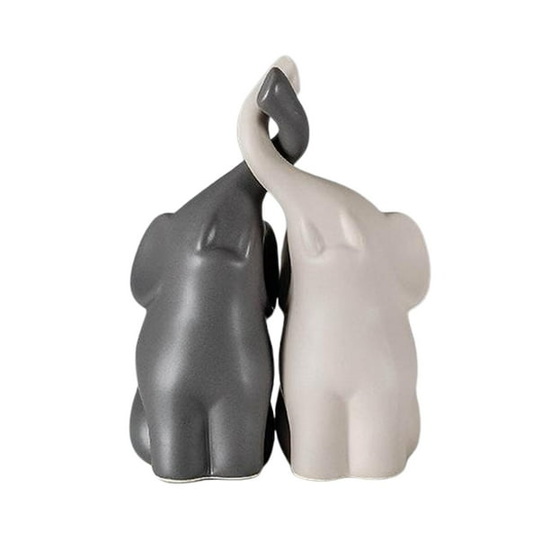 1 par de estatuas de elefante de escritorio, artesanías modernas, esculturas, decoración, adorno, regalo METRO
