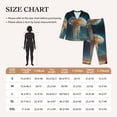 thumbnail image 4 of Pajama Sets for Women 2 Pcs, Giant Jellyfish In Desert Button Down Long Sleeve Sleepwear Lounge PJ Sets, 4 of 6