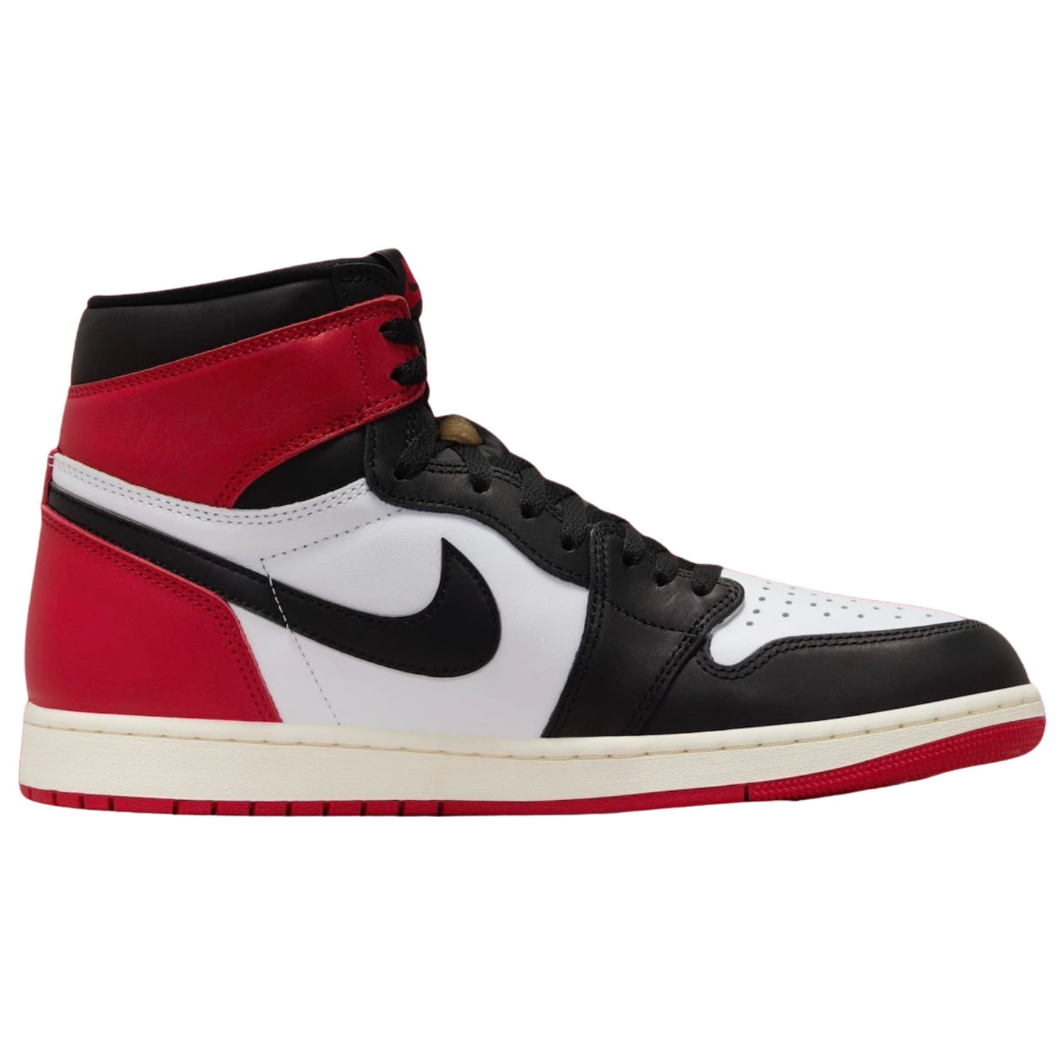 Nike Jordan 1 Retro High OG Men's Shoes, Black/Black/Varsity Red/White, Size 8