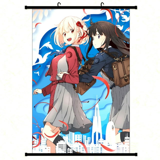 Póster decorativo de pared Lycoris Recoils Takinas Inoues Nishikigis