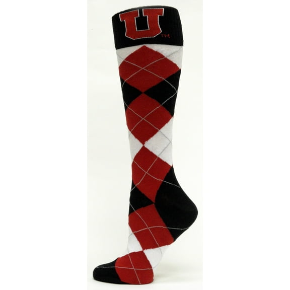 Utah Utes Argyle Dress Sock - Donegal Bay - Unisex - One Size - Mid-Calf