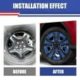 17" Set of 4 Hubcaps Wheel Rims Cover for 2013-2018 Toyota Rav4 Compatible with Steel Wheels Snap on Installation(17-inch,Black Lacquer& Blue Lacquer)