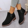 thumbnail image 7 of Willtoo Women's Fashion Pump Ankle Boots Closed Toe Low Heel Booties Shoe Black, 7 of 7