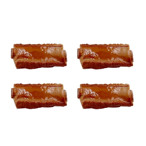 ColoMX 4 unids simulación modelo alimento chuletas de cerdo trenzado Modelo de foto Propor a domicilio Proporativo