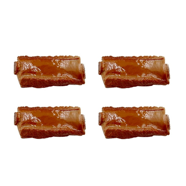 4 unids simulados chuletas de cerdo cocidas Modelo de alimentos para el hogar Precios de decoración de alimentos
