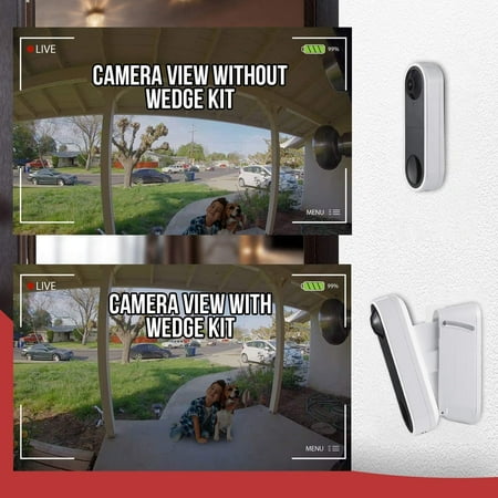 Wasserstein - Vertical Wedge Wall Mount for Arlo Video Doorbell