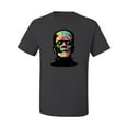 thumbnail image 2 of Wild Bobby, Colorful Technicolor Rainbow Frankenstein Face, Pop Culture, Men Graphic Tees, Charcoal, 5XL, 2 of 3
