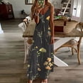 thumbnail image 2 of Joau Womens Vintage Printed Sleeveless Baggy Maxi Dress Summer Casual V Neck Loose Flowy Long Dress Evening Party Holiday Beach Sundress, 2 of 5