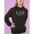 thumbnail image 2 of Life Is Beggining Daisies Hoodie Women -Image by Shutterstock, Female 5X-Large, 2 of 4