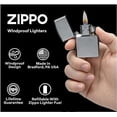 thumbnail image 2 of Zippo Lighter - Personalized Custom Message Engrave on Black Matte Zippo Windproof Lighter #218, 2 of 7
