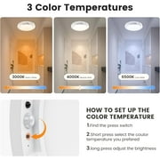 Rechargeable Ceiling Light , No Wiring Battery Operated Ceiling Lights with Remote, Motion Sensor Dimmable Timing Motion Activated Overhead Shower Light for Bathroom Pantry Hallway Porch,2PCS
