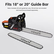 Vipsafe 58cc Gas Chainsaw 20 inch Bar, 2-Cycle Engine, Anti-Vibration, Chain Brake, for Tree Cutting & Wood Trimming