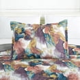 thumbnail image 3 of Chezmoi Collection Passion 3-Piece Floral Quilt Set Queen, Multicolor Purple Red Blue White Gray Yellow Waterbrush Printed Microfiber Lightweight Bedspread Set for All season, 3 of 9