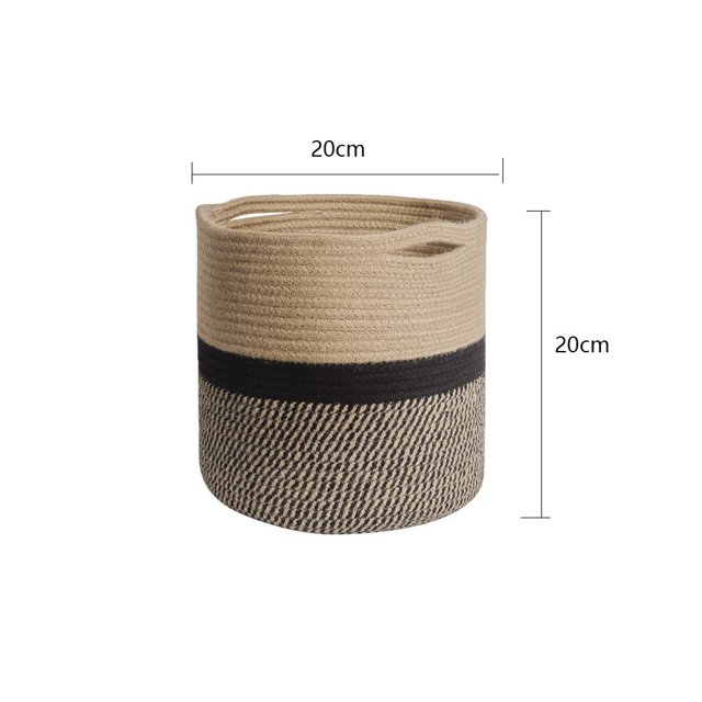 Maceta grande de cuerda de algodón, cesta para plantas en maceta, cesta para almacenar plantas verdes, cesta para flores, cesta para guardar muebles, cesta para ropa sucia, cesta para bocadillos,