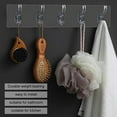 thumbnail image 3 of Transparent Six Hook Punching No Sticky Hook 5 Even 6 Even Strong Sticky Hook Wall Mounted Door Rear Hook Suction Hooks for Small S Shaped Hooks for Hanging Metal Chain for Pictures S Hook on Hooks, 3 of 3