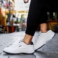 thumbnail image 6 of Mens Shoes,Men Heel Running Shoes Soft Sole Round Toe Breathable Western Fashion Athletic Footwear for Everyday Wear,Shoes for Men,White,11, 6 of 9