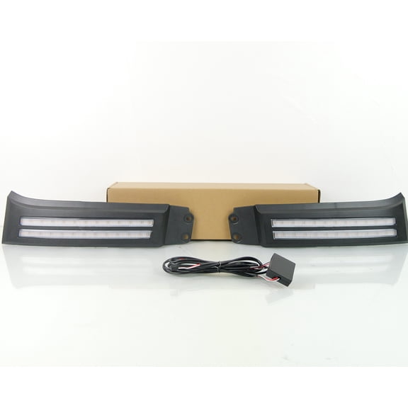 Mescukay 1 Pair Daytime Running Light Turn Signal Fog Light Fits for Toyota Tundra 2007-2013, Sequoia2008-2017, White&Yellow