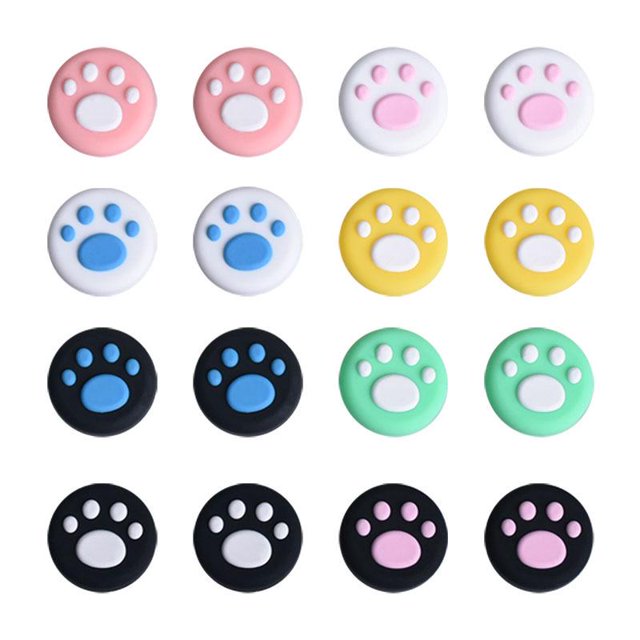 SHENMO 16 Switch Thumb Grip Covers (Multicolor), Game Grip Covers Silicone Analog Rocker Covers Kawaii Game Grip Covers Replacement Thumb Grip Covers Nintendo Switch&Lite Thumb Grip Co