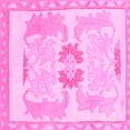 thumbnail image 1 of Ahgly Company Indoor Square Abstract Pink Modern Area Rugs, 6' Square, 1 of 4