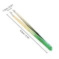 thumbnail image 2 of Unique Bargains 1 Pc Ice Flower Durable Eyebrow Tweezer for Bathroom Travel Hotel Yellow Stainless Steel, 2 of 4