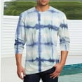 thumbnail image 2 of SGFCWSX Mens Long Sleeve Plaid Shirts,Pullover Lightweight Round Neck Casual Tops Light Blue 4XL, 2 of 5