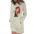 thumbnail image 4 of Vestido con capucha de princesa punk de Disney para mujer, vestido con bolsillos a la moda, minivestidos a la cadera para mujer, tallas grandes, 4 of 5