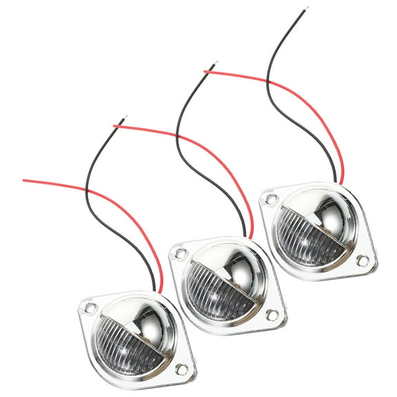 Worgeous 3PCS  Round License Plate Light LED License Plate Light for Truck Trailer and RV License Plate Light Replacements with High Brightness LEDs
