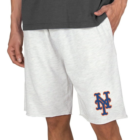 Men's Concepts Sport Oatmeal New York Mets Mainstream Terry Tri-Blend Shorts